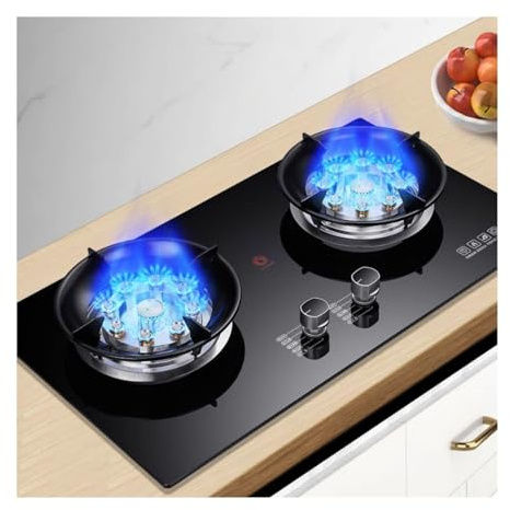 Fornello a gas a 2 fuochi da campeggio 5,2 KW, dispositivo di protezione contro lo spegnimento accidentale, per casa, cucina, campeggio, giardino, ristorante