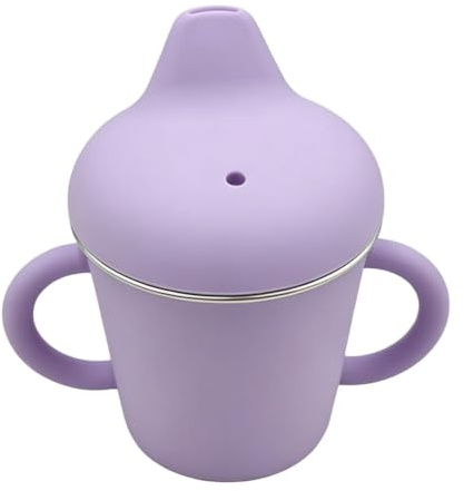 Generisch Kindersippybecher | 200 ml Verbrühschutz Spülmaschinengeeignet | Trinkbecher mit Edelstahlstrohhalm - für Reisen Camping Picknick Zuhause Indoor Outdoor Kindergarten