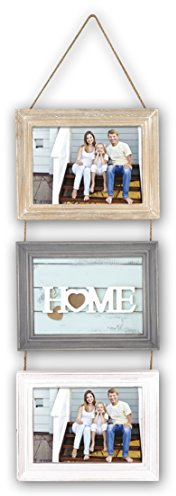 ZEP TY3857 Lavigny - Cornice portafoto in Legno Beige/Bianco/Grigio, 13 x 18 cm