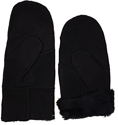 HEITMANN 100% Lammfell Handschuhe Fäustlinge Echt-Leder Herren NEU (XL, Schwarz)