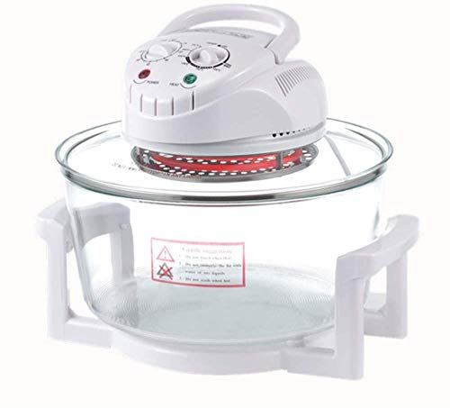 SLRMKK Friggitrice ad Aria di Alta qualità Forno alogeno in Vetro Multifunzione Famiglia Nessun Fumo Forno ad Aria Calda Adatto per scongelato Cotto a Vapore Sciolto 1300 W 12l