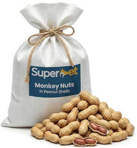 Superpet Monkey Nuts, Peanuts for Wild Birds, Squirrel Food, Natural Bird Peanuts in Shells for Crows, Jays, Magpies & Garden Wildlife, High-Energy Foraging Alternative to Bird Seed, 5kg