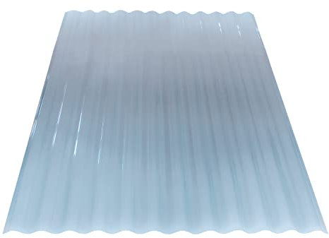 KAISER plastic® Wellplatten Klar | Wellplatten Dach, Welldach Kunststoff | Dachplatten wetterfest | Überdachung | Sinus 76/18 – 90 x 117 cm | 1 Stk.