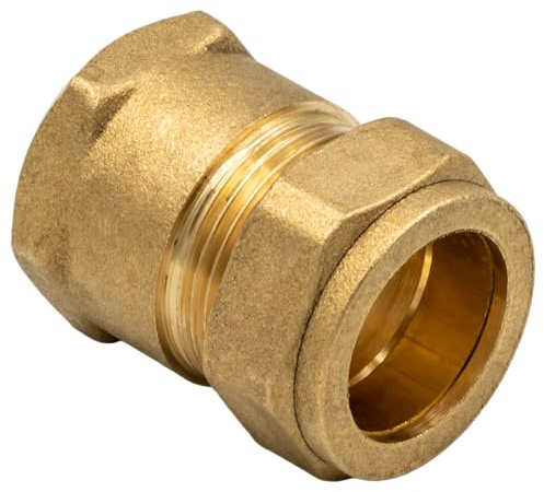KNM Trade Übergangsverschraubung IG Messing Heizungsrohr 28x1 Gold