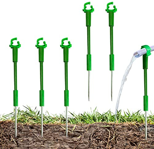6PC 3/4” Hose Guides for Garden Decorative,Water Hose Hoder to Keep Hose off Grass,Outdoor Post Garden Hose Support Water Sprinkler Hose Stand Butler Gardening Supplies for Garden Lawn Yard (Set C)