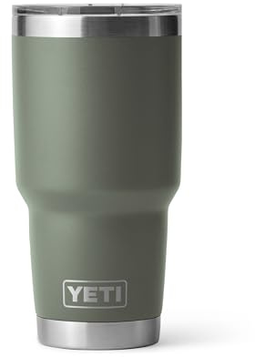 YETI Rambler 30 oz Tumbler, Stainless Steel, Vacuum Insulated with MagSlider Lid, Camp Green
