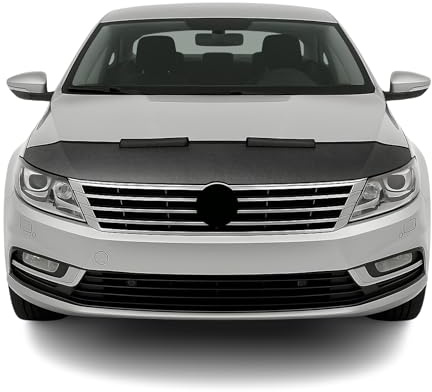 Bonnet Bra Masque de protection contre les chutes de gravillons compatible avec Hyundai Tucson 2020-2023 1 demi-protection de capot effet carbone