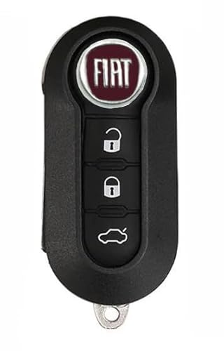 TEKLIGHT Ricambio Chiave Telecomando SPEDIZIONE CORRIERE ESPRESSO 24/48h Grande Punto Evo Panda Bravo Stilo 500 L Y Delta Musa Guscio con Lama a 3 Tasti LOGO INCLUSO GLS 24/48h (FIAT