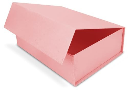 Verpackungswelt Geschenkbox mit Deckel und Magnetverschluss 31x22x10cm perfekt für Geburtstag, Hochzeit, Weihnachten, Geburt in Rosa