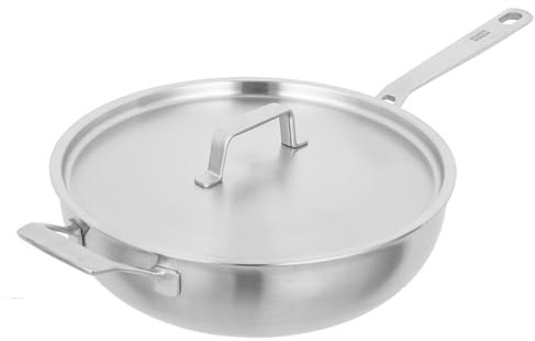 KUHN RIKON Culinary Fivepluy Wok 28 cm en acier inoxydable non revêtu, matériau 5 couches