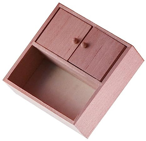 ORFOFE Miniatur Möbel Schrank Aus Holz Für Puppenhaus Dekorativer Mini Schrank Für Wohnzimmer Schlafzimmer Und Esszimmer Zubehör Für Miniatur-Dekorationen Inspiriert Kreativität Und