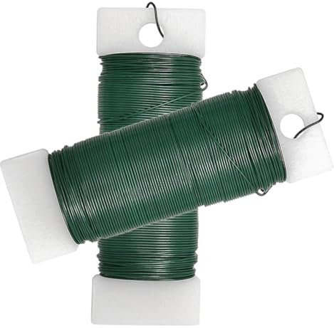 RORPOIR 2rollen Floraler Blumendraht Wickeldraht Grün Basteldraht Garten Pflanzen Fixierhilfe Für Weihnachtsbaum Deko Kranz DIY Handwerk Pflanzensicherung Zubehör