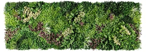 Ark Mat Artificial Plant Flower Living Wall Panels Realistic Indoor/Outdoor Garden 100cm x 100cm Home, Office, Cafe, Shop, Salon, Wedding (Lakeside)