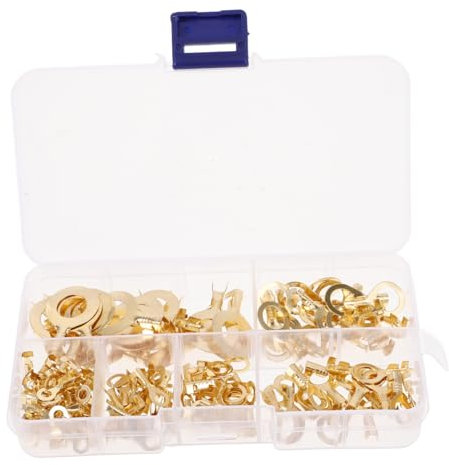 Gatuida 150pcs Ring Terminal Kit -m10 Wire Crimp Connectors Battery Cable Ends Terminal Wire Connectors