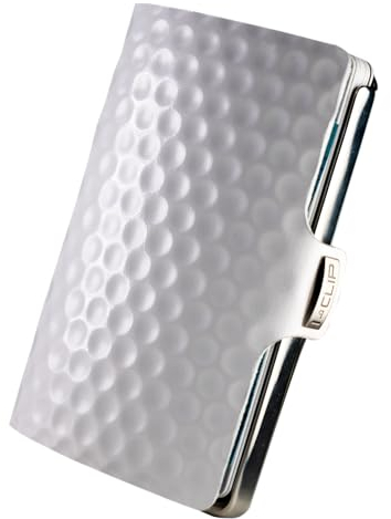 I-CLIP ® Steel | Portafoglio Uomo in Pelle | Mini Porta Carte di Credito | Portatessere Tascabile Piccolo Slim | Idea Regalo Uomo | Wallet Originale da Collezione | White Ace