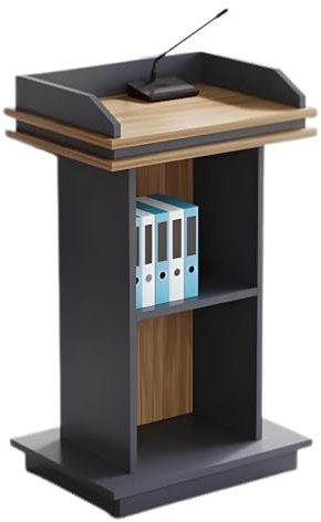 IOEDHW Church Pulpit Podium, Large Capacity Wooden Classroom Lectern Podium Stand, Teaching Wood Lecture Stand With Baffle Plate, Portable Classroom Podium Desk For Classroom, Conference Room Lecterns