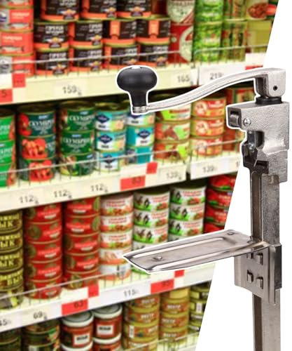 Apriscatole Per Impieghi Gravosi, Apertura Rotativa Manuale, Apriscatole Da Tavolo, Pinza Ergonomica Per Coperchi Di Barattoli In Acciaio Fuso Resistente, Per Lattine Fino A 25/32 Cm,Large