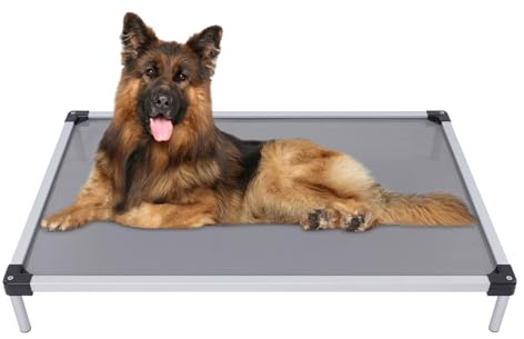 110x70cm Erhöhtes Hundebett für große, mittelgroße Hunde, Kausicheres Hundebett Waschbares Haustierbett Tragbares rutschfestes Haustierbett mit Abnehmbares Bein für drinnen und draußen (110x70cm)