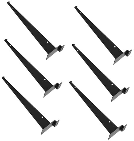 Veemoon 6stücke Lamellenwand-regalhalterungen Aus Metall Von Feste Wandhalterungen Für Lamellenwandplatten Organizer Für Garage Und Zuhause Einfache Montage