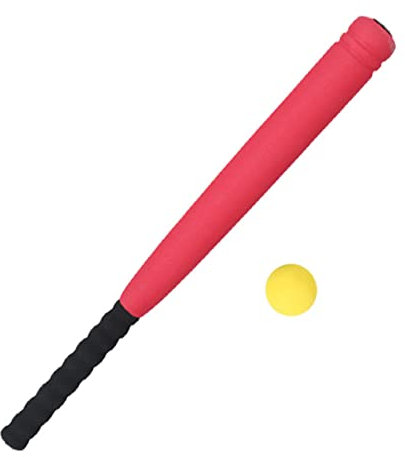 MUELODSIC Eva Baseball Schlagspielzeug Junge Mädchen Sportspielzeug Outdoor Interaktiv Leicht Tragbar Rot Netzbeutel