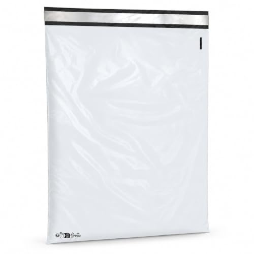 PACKY - Buste Spedizione Plastica Bianca 17x24 Cm - 100 Pezzi - Buste Adesive