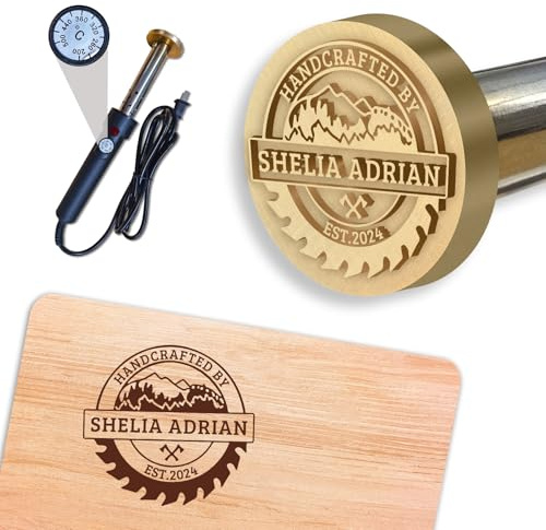 Custom Wood Branding Iron - Personalisiertes Logo Stempel Tool Kit, Holzverbrennung & Metallstempel für Holzbearbeitung, Leder, Handgefertigte Design Hochzeiten & Personalisiertes Geschenk