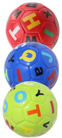 Toyvian Balones De Fútbol Inflables De PVC para Niños Pequeños, Tamaño Pequeño, Fáciles De Usar, Juguete para Niños Al Aire Libre, Set De 3 Balones Resistentes Al Desgaste