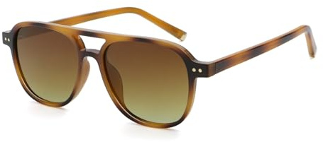Zeniiv Pilot Sunglasses for Women Men, Retro Aviator Sunglasses with UV400 Protection, Vintage Double Bridge Tinted Shades for Driving