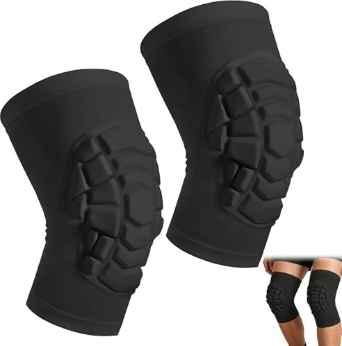 Hpbaggy Wrestling Knee Pads for Kids Youth Adult, Mountainbiking,Tanzen,Knieprotektor für Basketball Eiskunstlauf Straßentanz Pilate Trainieren, für Damen & Herren,Schwarz,M
