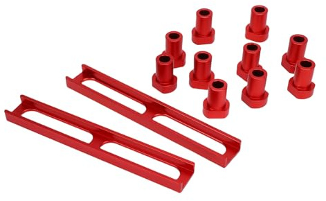 Zerodis 10 Pcs Bench Dog, 3/4in Aluminum Alloy Non Slip Pad Workbench Dog with Positioning Block, for MFT Tables Woodworking Milling Carving