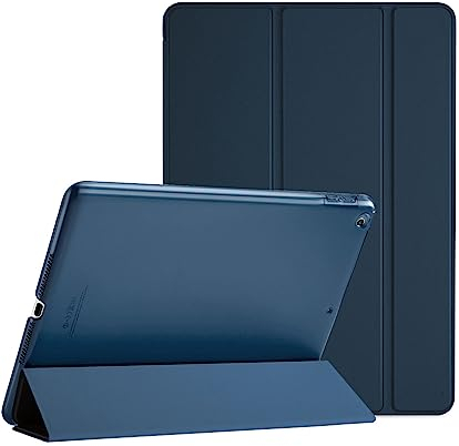 ProCase Custodia per iPad 9.7 2018 6a Generazione/2017 iPad 5a Generazione – Smart Cover Stand Ultral Leggero Slim,con Cover Posteriore Traslucida Smerigliata per iPad 9,7 pollici–Blu Marino