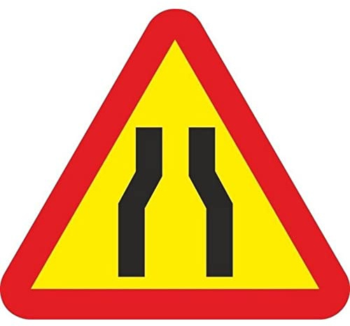 Normaluz V11009 - Segnale stradale triangolare stretto sulla strada metallica termolaccata 70 cm con CTE, RIPCI