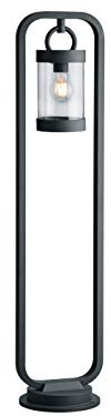 meineWunschleuchte Garten-Laterne Anthrazit, moderne Gartenbeleuchtung, | Höhe 100cm, mit E27 LED, Landhausstil Außenlaterne Wegbeleuchtung für Einfahrten, Terrasse und Garten IP44