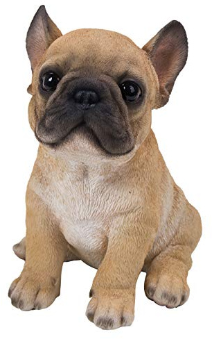 Dehner Dekofigur Französische Buldogge Welpe, ca. 18 x 16.5 x 13 cm, Polyresin, braun