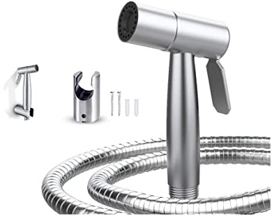 Bargain Set Brushed Bidet Sprayer for Toilet Holder Hose 1.2 m Stainless Steel Sprayer Kit Baby Sprayer Muslim Shattaf