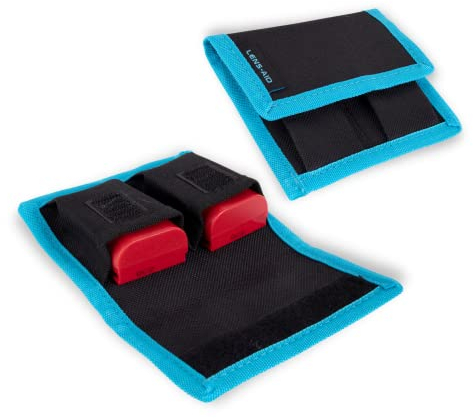 LENS-AID Akku Tasche für 2 Kamera-Akkus: Aufbewahrung für Batterien, Speicherkarten – kompatibel mit Canon, Sony, Fuji, GoPro, DJI Mini u.v.m.