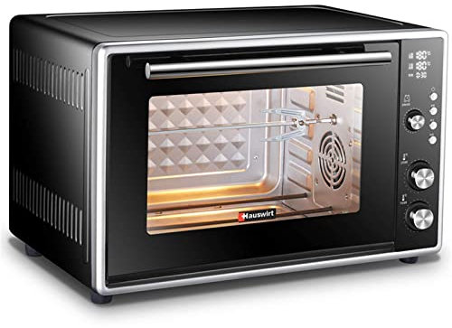 Horno Horno Microondas Solo en Silver Tact Horno Individual Eléctrico Integrado - Horno Halógeno de Convección Premium de Acero Inoxidable Ideal para Asar, Hornear Estético y práctico