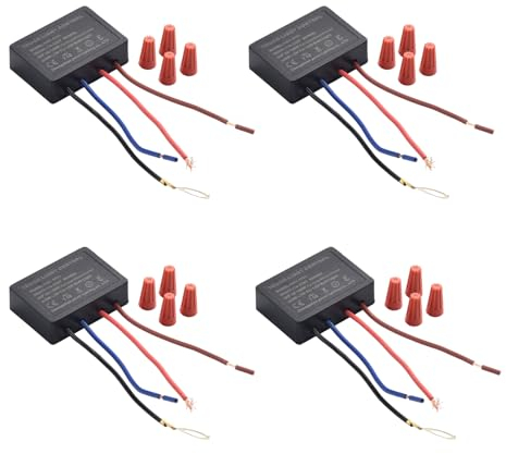 4x AC 110V-240V 3-Wege-Berührungsschalter Dimmer Lichtsensor Sensorschalter, Touch-Sensor-Schalter Schreibtisch Licht Teile für allgemeine Glühbirnen Glühlampen, 25-150W Glühlampe, 3-25W LED-Licht