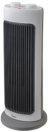 Bimar HP128 Stufetta Elettrica a Colonna, Termoventilatore PTC Elettrico 2000W a Basso Consumo, Termostato Regolabile e 2 Potenze di Riscaldamento, Oscillazione Automatica Destra-Sinistra