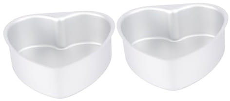 BESTonZON 2 Stück 6 Muffinformen Kuchenformen in Herzform Backblech Für Käsekuchen Herz Cupcake Kuchenform in Herzform Herzförmige Formen Kleine Kuchenformen Cupcake-pfanne Backform Metall