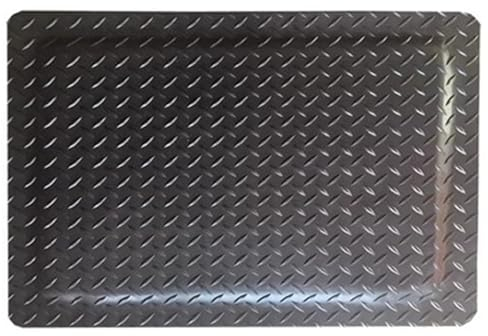 Anti-Ermüdungsmatte for Steharbeitsplätze – Ergonomische Arbeitsplatzmatte for mehr Komfort beim Stehen & Laufen – rutschfest & langlebig – strapazierfähig (60 x 90 cm, Diamant – Schwarz) (Color : Bl