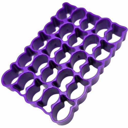 HOIRIX 25-Cavity Gold Fish Cracker Cookie Cutter for Baking - Mini Goldfish Cracker Cutter Set for Fish Shaped Foods,Cookies,Dough,Bread (Purple)