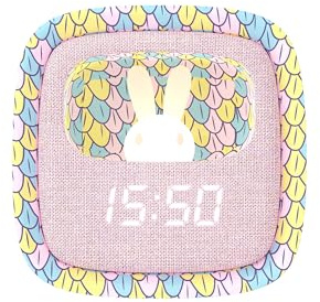 Mob - Mobility ON Board Kinderwecker und Nachtlicht Billy Clock Regenbogen-Meerjungfrau - Hasenmotiv - Soft-Touch-Kunststoffrahmen - Datum, Uhrzeit und 3 Weckzeiten einstellbar