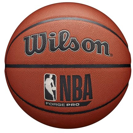 Wilson NBA Forge Pro - Pallone da basket per interni ed esterni, misura 17,8-74,9 cm, colore: Marrone
