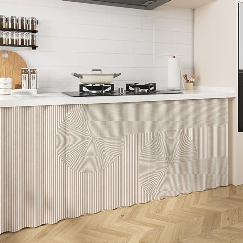 Wansiman Schrank Schatten Vorhang,Vorhang Unter Dem Waschbecken,Staubdichter Vorhang BüCherregale,Vorhang PrivatsphäRe Kleiderschrank Staubdicht,Kein Werkzeug Ohne Bohren,FüR KüChe Wohnzimmer