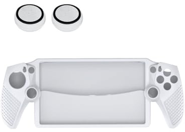 Protective Case for PlayStation Portal, Silicone Soft Grip Cover Case Protector with Thumb Grips Accessories Kit for PlayStation Portal (White)