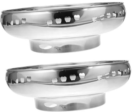 BELLIFFY 2pcs Stainless Steel Wok Support Ring for Gas Stove, Non-slip and Aging Resistant Metal Pan Stand Rack, for Home Kitchen Use and Countertop Stove Protection
