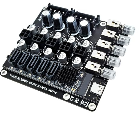KAHDGSS 5 Port Power Switcher With Large 4Pin With Individual Capacitor Filtering And Solid Interfaces For PC