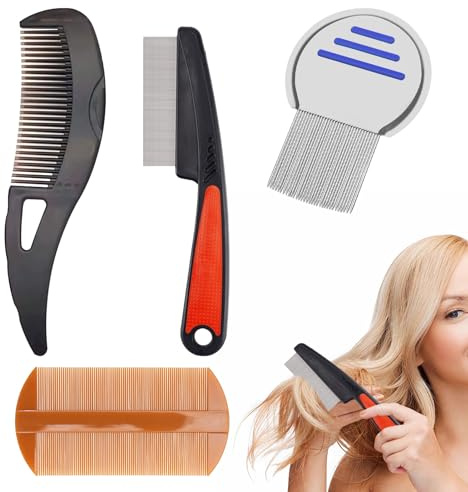 4 Pcs Dandruff Comb,Psoriasis Comb,Dandruff Removal Comb,Scalp Comb for Women and Men,Scalp Massage Head Lice Comb for Refreshing Promotes Scalp and Hair Health,Multifunctional Hair Tool