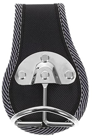 SOLUSTRE Soporte Metálico Para Martillo y Llave Inglesa, Gancho De Cinturón Resistente De Nylon Anillos De Hierro Para Electricistas y Bricolaje, Compatible Cinturones Hasta 8 Cm De Ancho